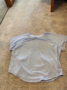 Free People Pale Blue Short Sleeve Tee